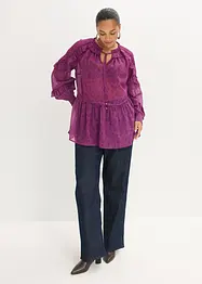 Blusa in chiffon con ruches, bonprix