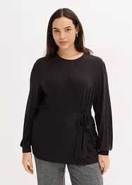 Maglia a maniche lunghe in misto viscosa morbido, bonprix