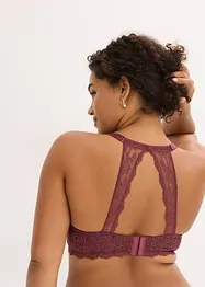 Reggiseno in pizzo con coppe preformate, ferretto e schiena a vogatore, bonprix