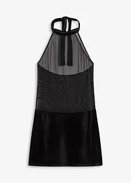 Mini abito sexy all'americana con velluto, bonprix