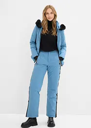 Pantaloni da neve imbottiti con ghetta paraneve, bonprix