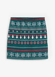 Minigonna con motivo norvegese in misto cotone ed elastan, bonprix