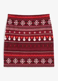 Minigonna con motivo norvegese in misto cotone ed elastan, bonprix