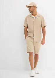 Camicia a maniche corte in misto lino, loose fit, bonprix
