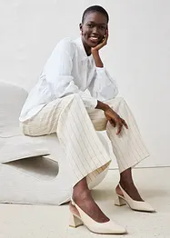 Décolleté slingback in pelle, bonprix