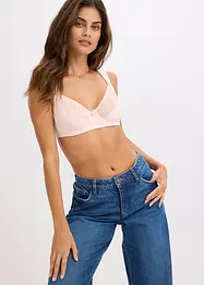 Reggiseno con ferretto, cotone biologico e pizzo (pacco da 2), bonprix