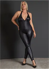 Catsuit ouvert in look bagnato, bonprix