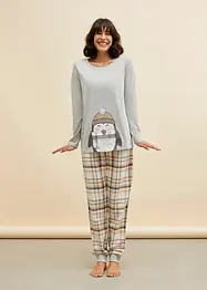 Pigiama con pantaloni in flanella, bonprix
