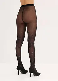 Collant con stampa natalizia glitterata, bonprix