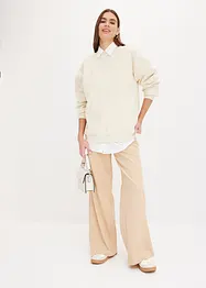 Camicetta oversize in cotone con maniche a 3/4, bonprix