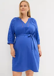 Abito prémaman in mussola con ricami traforati, bonprix