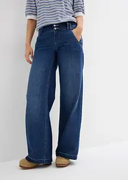 Jeans wide leg super soft, vita alta, bonprix