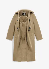 Cappotto prémaman in pile teddy 3 in 1 con inserto babywearing, bonprix