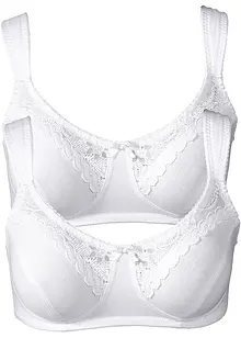 Reggiseno senza ferretto  con cotone biologico (pacco da 2), bonprix