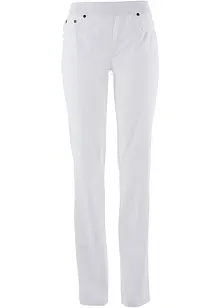 Pantaloni in cotone con elastico in vita e cinta comoda, straight, bonprix
