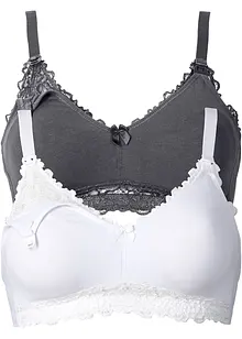 Reggiseno allattamento senza ferretto con cotone biologico (pacco da 2), bonprix