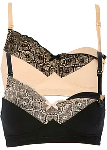 Reggiseno allattamento senza ferretto (pacco da 2) con cotone biologico, bonprix