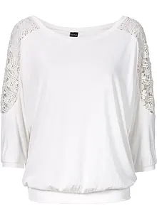 Maglia oversize con pizzo, bonprix