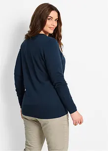 Maglione in filato fine con scollo a V, bonprix