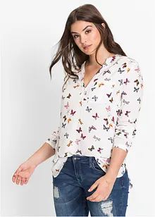 Blusa con scollo a V, bonprix