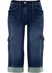 Jeans cargo elasticizzati, a vita media, bonprix