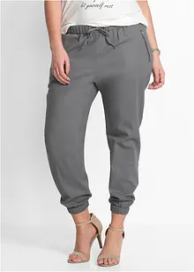 Pantaloni cropped in misto lino, bonprix