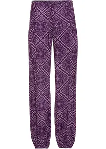 Pantaloni con elastico in vita in viscosa fluente, bonprix