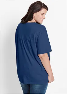 Maglia lunga e larga con scollo a V e maniche corte (pacco da 5), bonprix