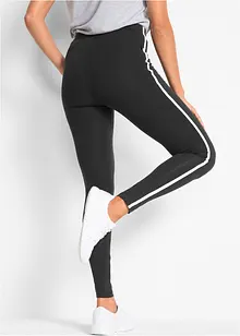 Leggings sportivi cropped con bande a contrasto, bonprix