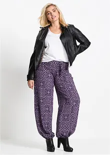 Pantaloni con elastico in vita in viscosa fluente, bonprix