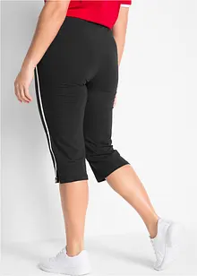 Pantaloni capri sportivi aderenti in cotone, bonprix