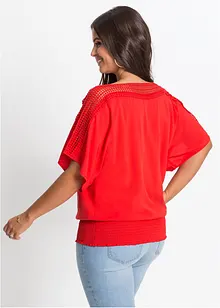 Blusa con pizzo, bonprix