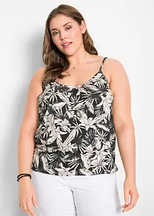 Top in maglina a fiori, bonprix