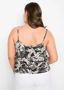 Top in maglina a fiori, bonprix