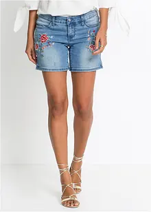 Shorts di jeans con ricamo, bonprix