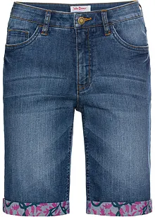 Bermuda in jeans straight, a vita media, bonprix