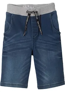 Bermuda in felpa effetto jeans, bonprix