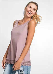 Top con pizzo (pacco da 2), bonprix