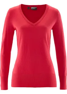 Maglione in filato fine con scollo a V, bonprix