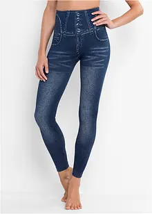 Leggings effetto jeans senza cuciture con effetto modellante forte, bonprix