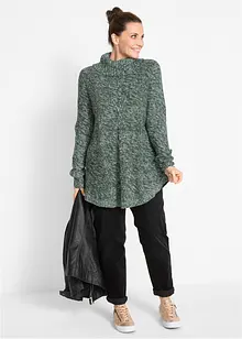 Maglione poncho lungo a maniche lunghe, bonprix