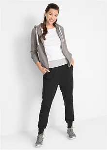 Pantaloni jogger con cotone e fascia a contrasto, bonprix