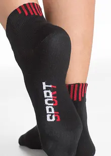 Calzini sportivi con scritta (pacco da 5 paia), bonprix