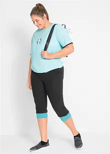 Leggings a pinocchietto sportivi con bordi a contrasto, bonprix