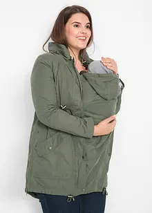 Parka prémaman foderato in jersey con inserto babywearing, bonprix