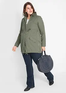 Parka prémaman foderato in jersey con inserto babywearing, bonprix