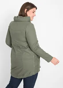 Parka prémaman foderato in jersey con inserto babywearing, bonprix