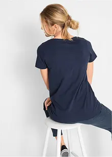 T-shirt in cotone biologico con cuore, bonprix