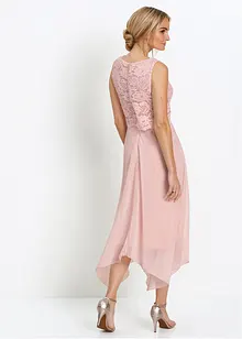 Abito in chiffon con pizzo, bonprix