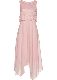 Abito in chiffon con pizzo, bonprix